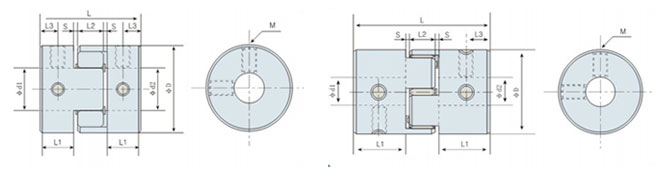 LK8-1 Jaw Coupling - Set screw Type