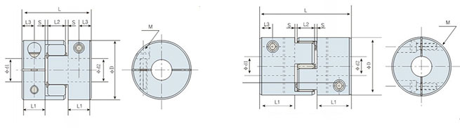 LK8-1 Jaw Coupling - Set screw Type