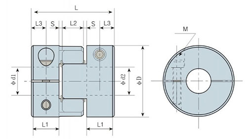 LK16-2 Jaw Coupling - Clamp Type